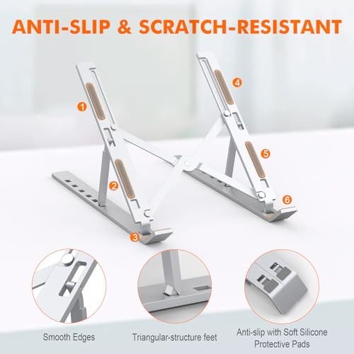 GRIFEMA GB1054 - Support réglable pour ordinateur portable avec 6 angles de réglage