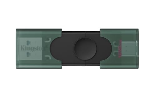 Kingston Digital International Ltd Kingston® DataTraveler® Duo USB Flash Drive 128GB USB-a + C 3.2 DuoG2 - DTDEG2/128GB, Green