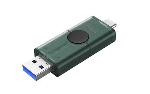 Kingston Digital International Ltd Kingston® DataTraveler® Duo USB Flash Drive 128GB USB-a + C 3.2 DuoG2 - DTDEG2/128GB, Green