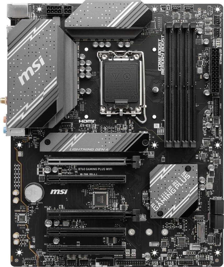 MSI Intel B760 GAMING PLUS WIFI DDR5 ATX Open Box Motherboard