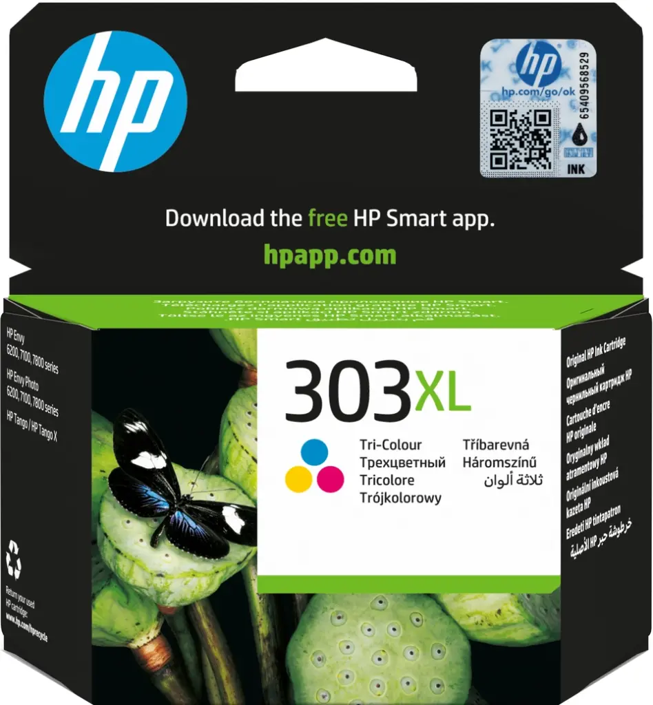 Cartouche d’encre trois couleurs HP 303XL grande capacité authentique