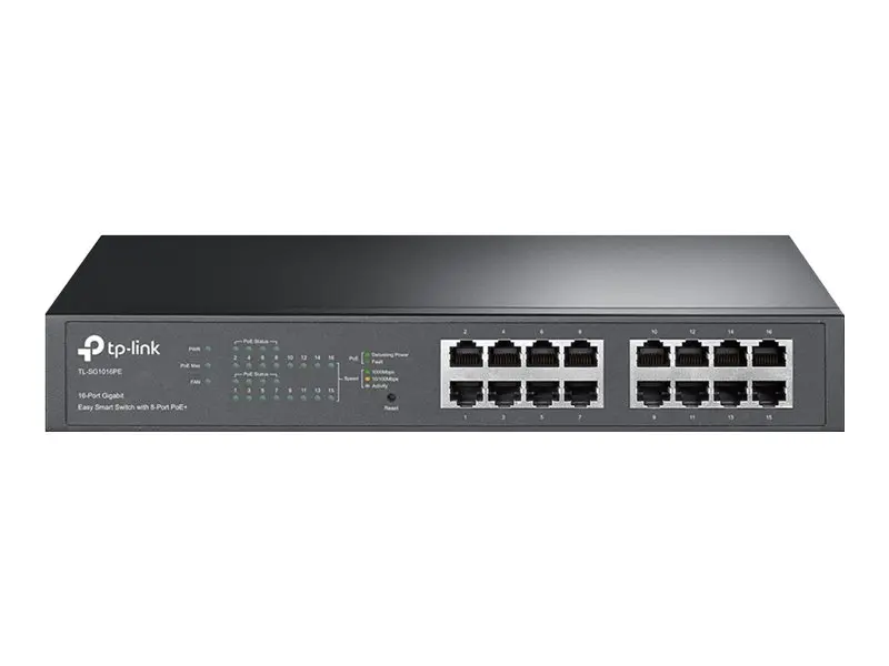 [TL-SG1016PE] TP-Link TL-SG1016PE - Switch Easy Smart 16 Ports Gigabit - 8 Ports PoE+