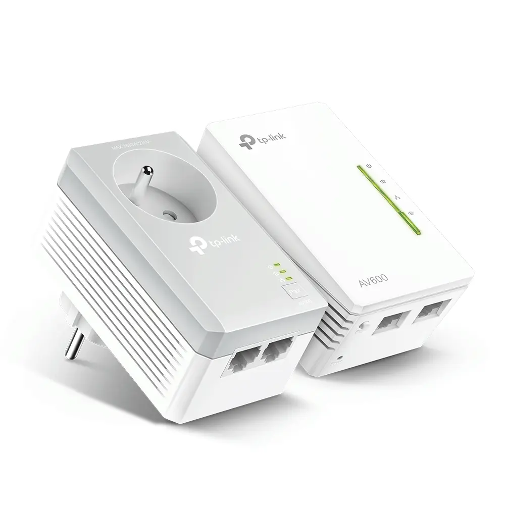 [TL-WPA4225KIT (BE)] TP-Link AV600 2-port Powerline WiFi Extender Kit
