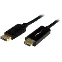 Câble DisplayPort vers HDMI 1m - 4K 30Hz - Adaptateur DP vers HDMI - Convertisseur pour Moniteur DP 1.2 à HDMI - Connecteur DP à verrouillage - Cordon passif DP vers HDMI 