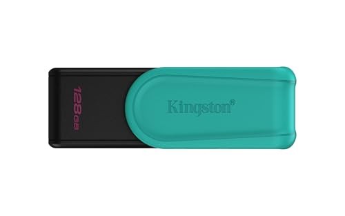 [DTXS/128GB] Kingston Technology DataTraveler 128GB Portable USB 3.2 Gen 1 Exodia S (Black/Turquoise)