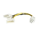 Adaptateur d'alimentation Molex (x2) vers connecteur PCI-E 6 pins