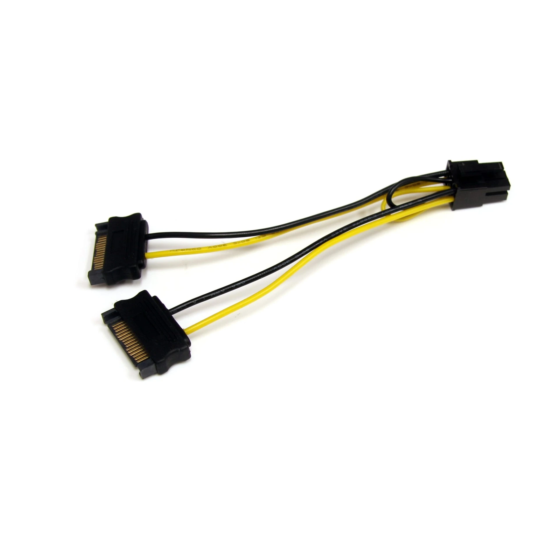 Adaptateur d'alimentation SATA (x2) vers connecteur PCI-E 6 pins