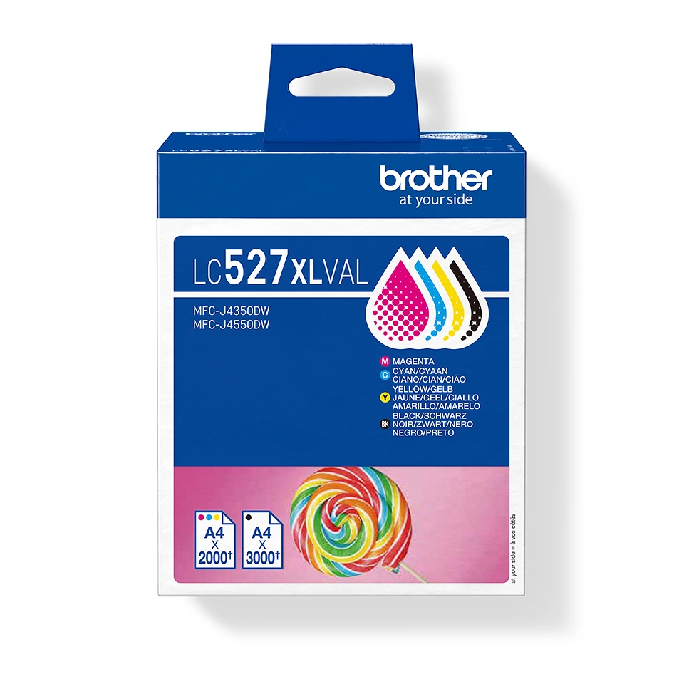 [LC527XLVAL] Brother LC-527XLVAL - Cartouche d'encre d'origine Brother - Haute capacité - Multipackyan