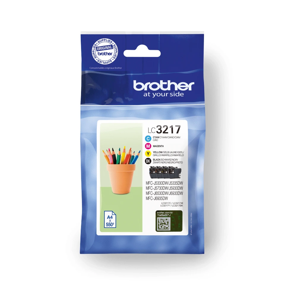[LC3217VAL] Brother LC-3217VAL - Pack de cartouches d'encre - cyan, magenta, jaune et noir