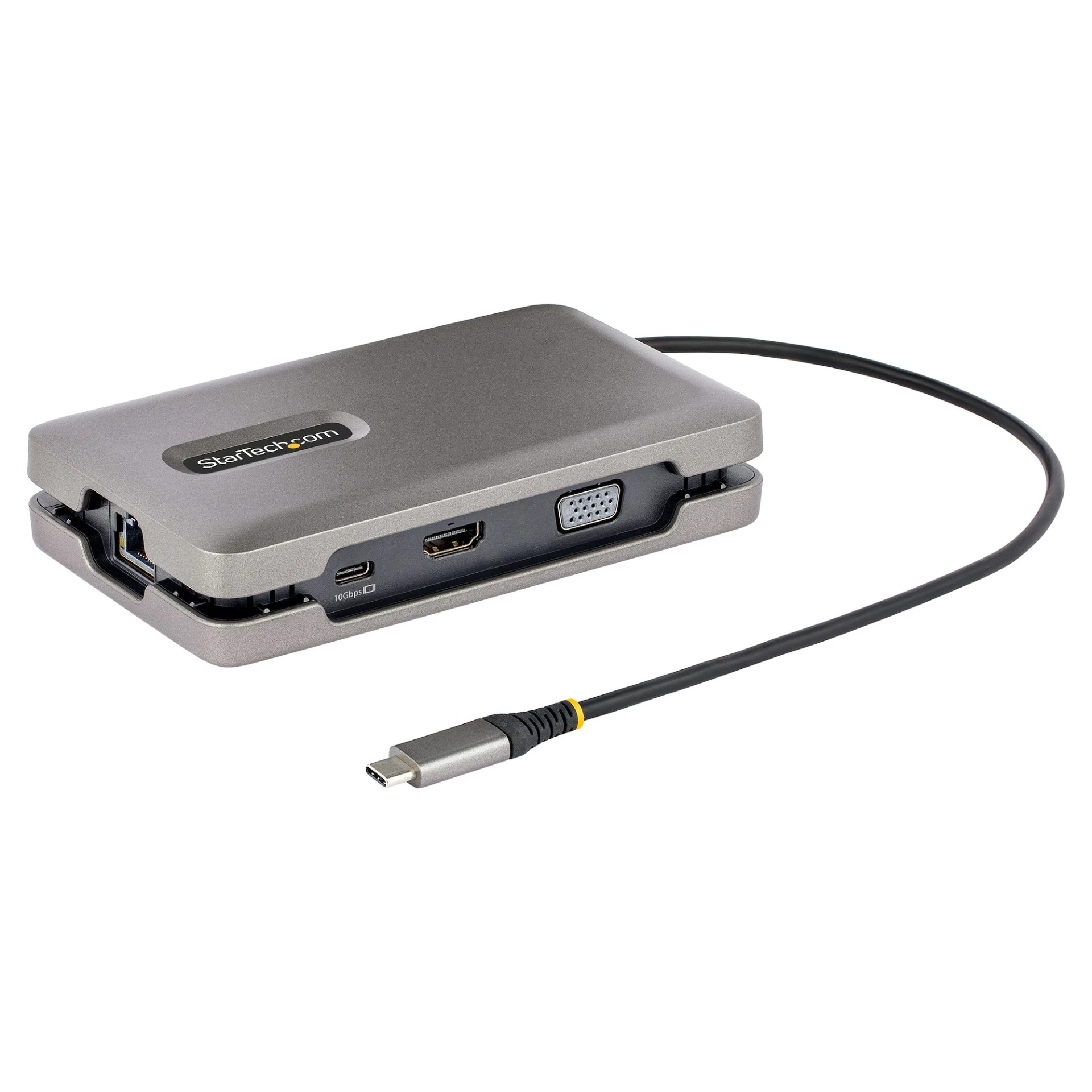 [DKM31C3HVCPD] Adaptateur Multiport USB C - Station d'Accueil USB C avec Sortie Vidéo USB-C DP Alt Mode/4K HDMI 2.0/VGA - Hub/Dock USB C Double Écran - Mini Station d'Accueil pour PC Portable, 100W PD Pass-Through