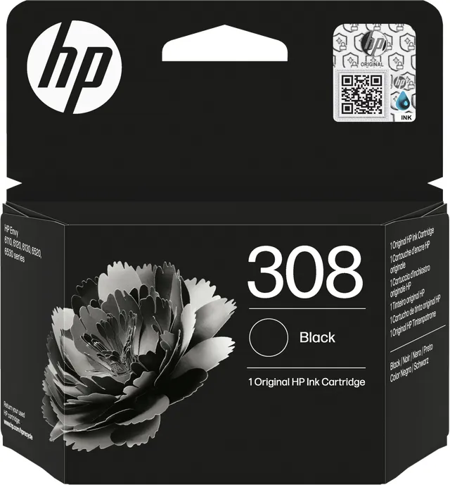 HP 308 Cartouche d’encre authentique Noir