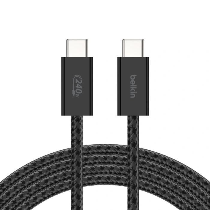 [BBD009hq05BK] Belkin BoostCharge - Câble USB-C vers USB-C (240 W) - 1.5m (Noir)