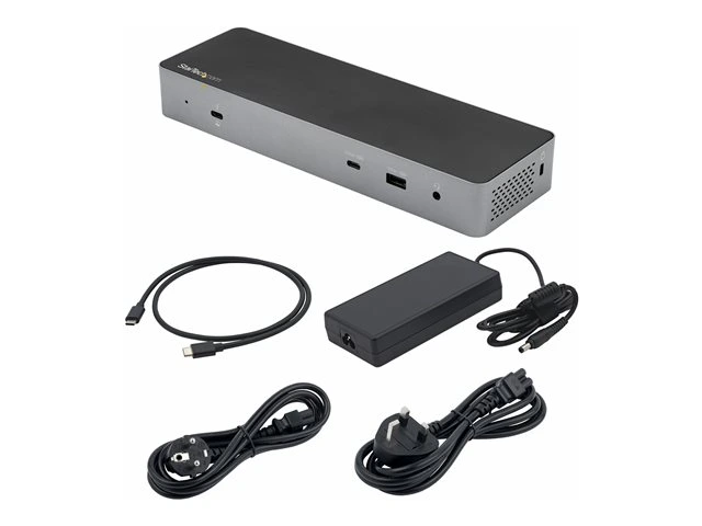 Station d'accueil USB-C, Compatible TB, HDMI/Port d'affichage, Double 4K 60Hz/Simple 8K, Station d'accueil pour PC USB-C, 96W Power Delivery, USB 10Gbps