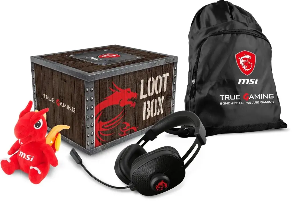 Pack MSI Loot Box avec casque + sac + Dragon