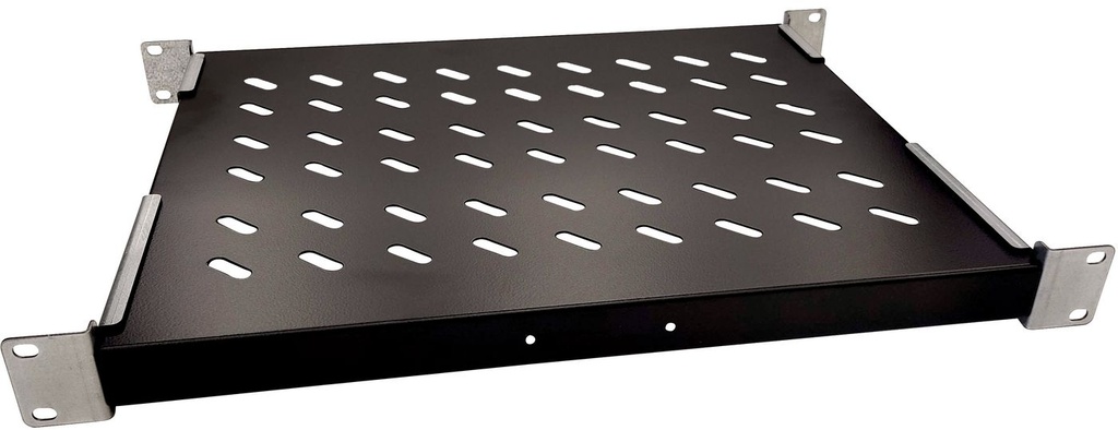 Lanview by Logon 1U 19" D=600MM FIXED SHELF BLACK 