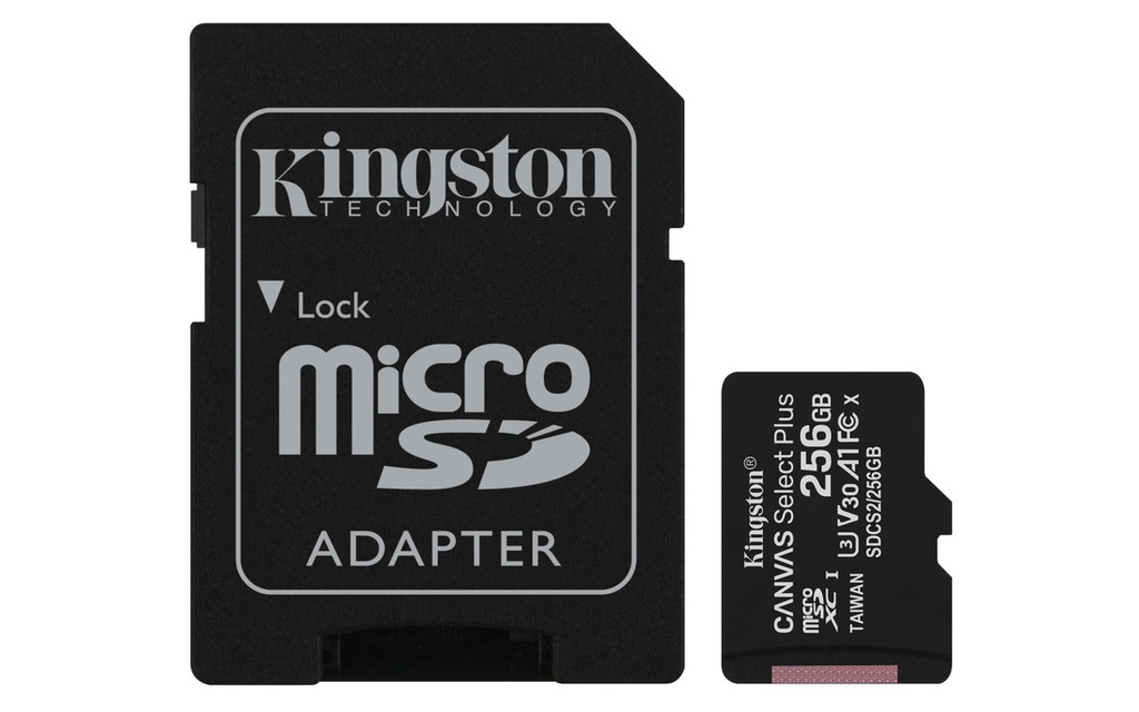 Kingston Canvas Select Plus - carte mémoire flash - 256 Go - microSDXC UHS-I