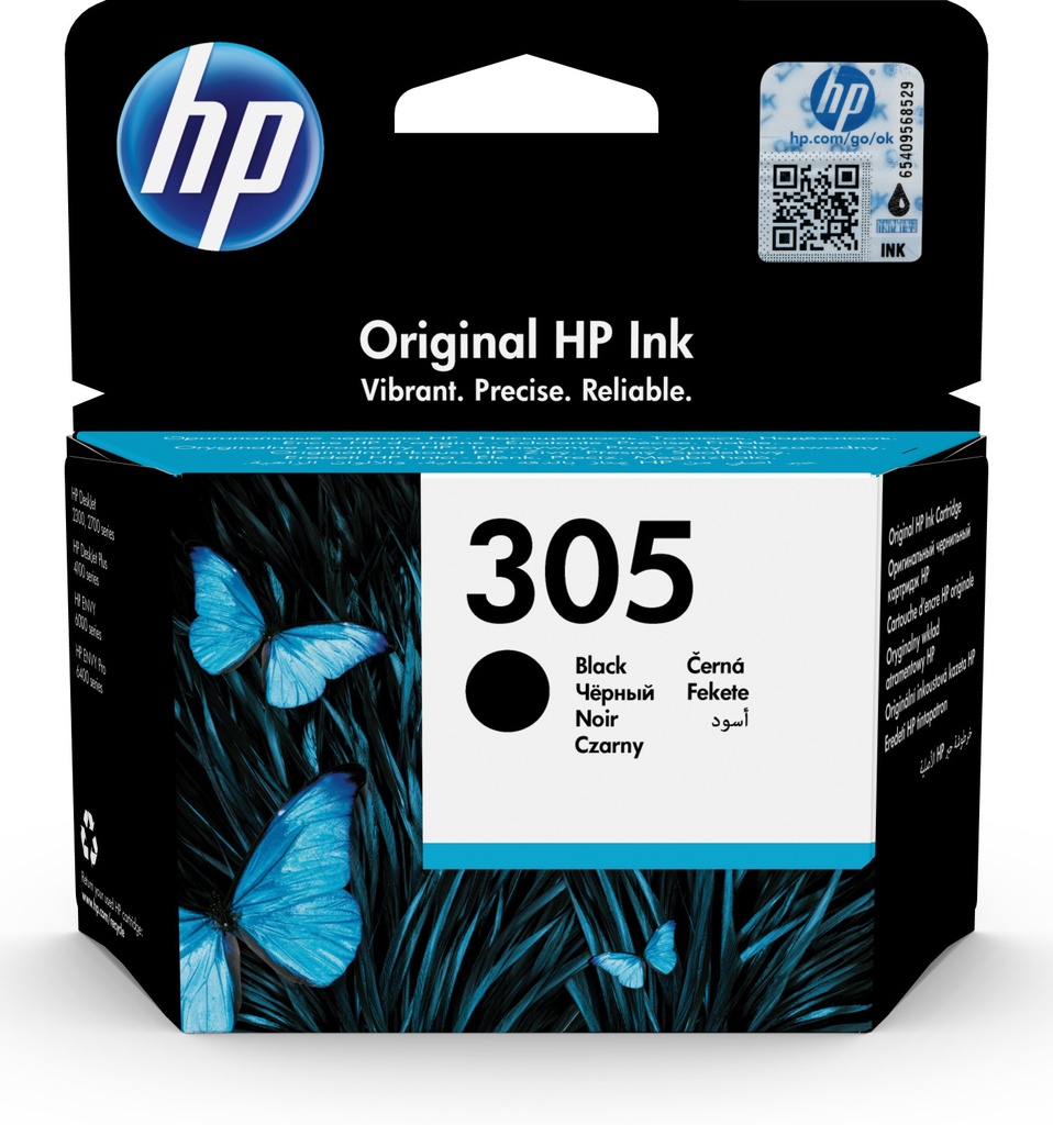 Cartouche d’encre noire HP 305 authentique