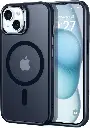 ESR Coque pour iPhone 15 - Compatible avec MagSafe - Noir Givré 
