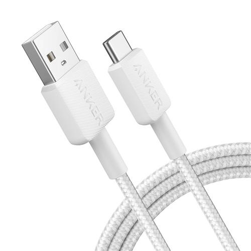 [A81H6G21]  Anker 322 - Câble USB-A vers USB-C - 1.8m - Blanc