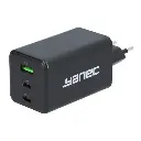 Yanec chargeur compacte GaN USB-A USB-C 100W