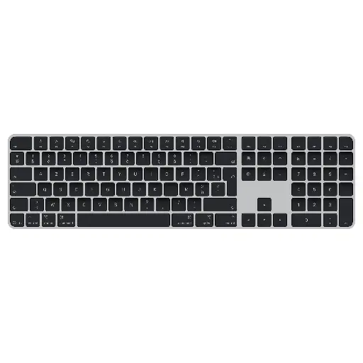 [MXK83F/A] Magic Keyboard avec Touch ID et pavé numérique pour les Mac avec puce Apple (USB‑C) - Français - Touches noires