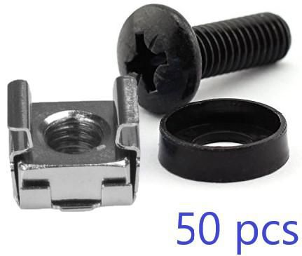 [RAX105] Lanview by Logon M6 CAGE NUT SET AND MOUNTING SCREWS, 1set= 50pcs