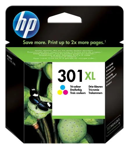 [CH564EE#UUS] HP 301XL cartouche d'encre trois couleurs grande capacité authentique