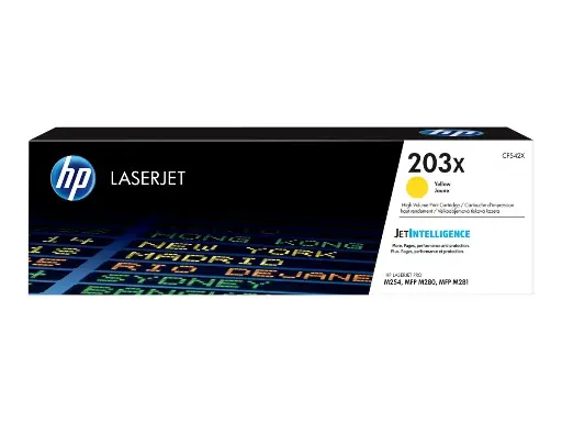 [CF542X] Cartouche de toner grande capacité jaune authentique HP 203X pour LaserJet